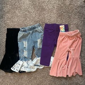 Baby girls bell bottom pants size 6-12 months